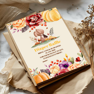 Verliefd worden Baby Woodland Diapper Raffle Informatiekaartje