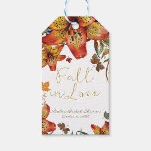 Verliefd worden Bloem Oranje Lelies & Bladeren Her Cadeaulabel