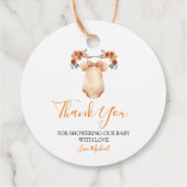 Verliefd worden Bloemen Babykleding Baby shower Bedankjes Labels (Achterkant)