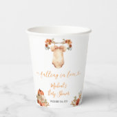 Verliefd worden Bloemen Babykleding Baby shower Papieren Bekers (Achterkant)