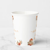 Verliefd worden Bloemen Babykleding Baby shower Papieren Bekers (Links)