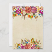 Verliefd worden Bloemen Bruids Douche Uitnodiging, Kaart (Achterkant)