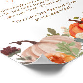 Verliefd worden Bloemenpompoen zeg geen Baby Poster (Hoek)