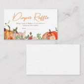 Verliefd worden Bloemenpompoenluier Raffle Informatiekaartje (Voorkant / Achterkant)