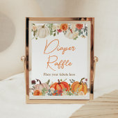 Verliefd worden Bloemenpompoenluier Raffle Poster