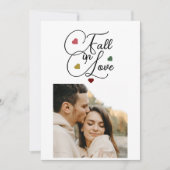 Verliefd worden Bloemige herfst bruiloft foto Save The Date (Voorkant)