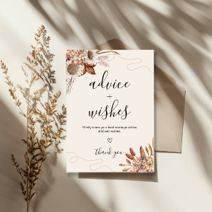 Verliefd worden Boho advies en wensen trouwkaart Kaart