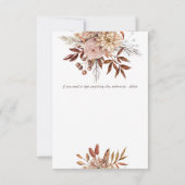 Verliefd worden boho gedroogde bruine rozen bruids bedankkaart (Achterkant)