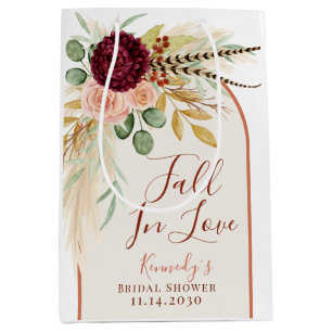 Verliefd worden Boho Pampas Bloemrijke Bruidsdouch Medium Cadeauzakje