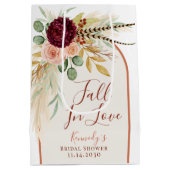 Verliefd worden Boho Pampas Bloemrijke Bruidsdouch Medium Cadeauzakje (Achterkant)