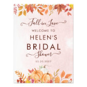 Verliefd worden Boho Pumpkin Bruidsborrel Welkom Foto Afdruk (Voorkant)