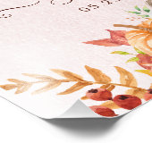 Verliefd worden Boho Pumpkin Bruidsfeest Verwelkom Foto Afdruk (Hoek)