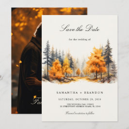 Verliefd worden Bos Foto Save The Date