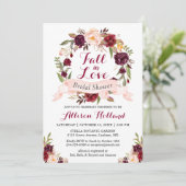 Verliefd Worden Bourgondië Bloemenkrans Bruidsfees Kaart (Staand voorkant)