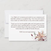 Verliefd worden bruids douche boho pompoen dank je bedankkaart (Achterkant)