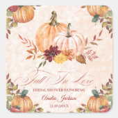 verliefd worden bruidsborrel bruidsborrel vierkante sticker (Voorkant)