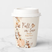 Verliefd worden Bruidsfeestje met Pompoen Thema Papieren Bekers (Achterkant)