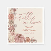 Verliefd Worden Bruidsfeestje met Pompoen Thema Servet (Voorkant)