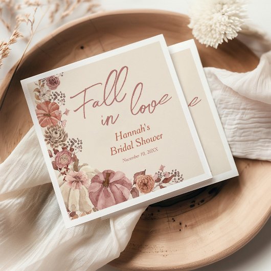 Verliefd Worden Bruidsfeestje met Pompoen Thema Servet