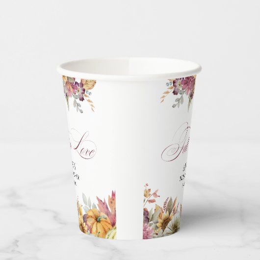 Verliefd worden Bruidsfeestje Papieren Bekers (Links)