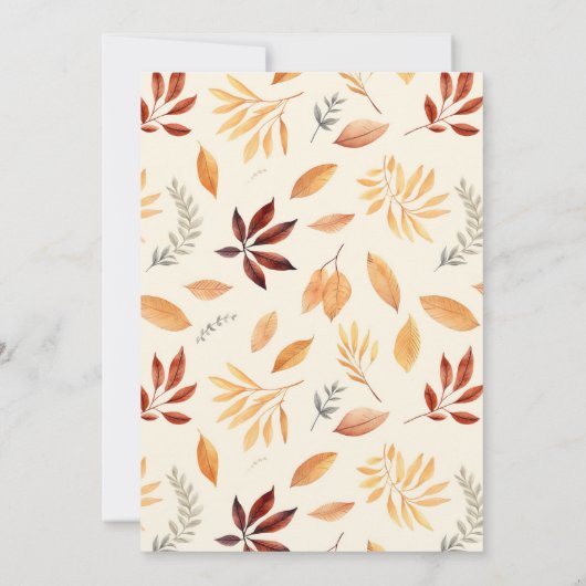 Verliefd worden Bruidsuitnodiging voor herfstthema Kaart (Achterkant)