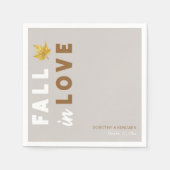 Verliefd worden: Custom Script Fall Wedding Servet (Voorkant)