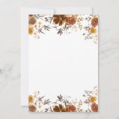 Verliefd worden Elegante Bruiloft met bloemmotief Kaart (Achterkant)