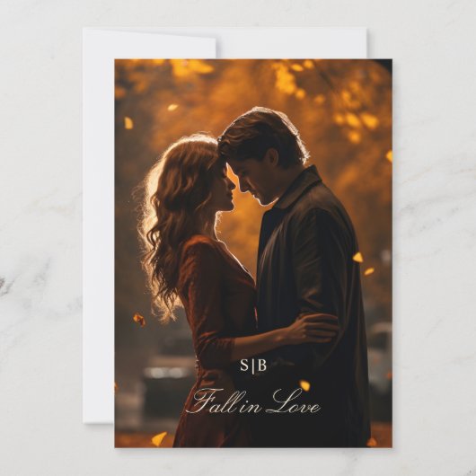 Verliefd worden Foto Bewaar de datum Save The Date (Achterkant)