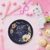 Verliefd worden groene zonnebloemen bruidsfeest papieren bordje (Feest)