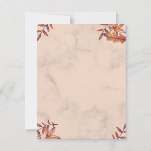 Verliefd worden herfst verlovingsfeest uitnodiging (Achterkant)