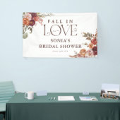 'Verliefd Worden' Herfstbloesems Bruiloftsborrel Spandoek (Beurs)
