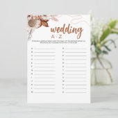 Verliefd worden | Huwelijk A-Z Bruidsmeisjesfeest Kaart (Staand voorkant)