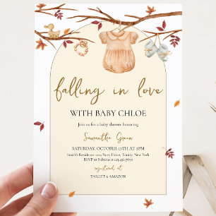 Verliefd Worden Kleine Pompoen Baby Shower Kaart