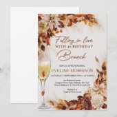 Verliefd worden op 40 verjaardag Brunch en Bubbly Kaart (Voorkant / Achterkant)