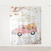 Verliefd worden op Baby shower achtergrond Wandkleed (Voorkant)