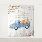 Verliefd worden op Baby shower achtergrond Wandkleed (Voorkant)