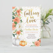 Verliefd worden op Baby shower Invitation Oranje G Kaart (Staand voorkant)