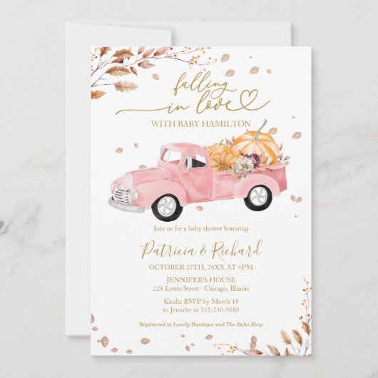 Verliefd worden op Baby shower Kaart (Voorkant)