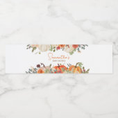 verliefd worden op bloemetjespompoen waterfles etiket (Enkel label)