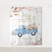 Verliefd worden op Boy Baby shower Achtergrond Wandkleed (Voorkant)