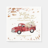 Verliefd worden op Herfst Baby shower Servet (Voorkant)