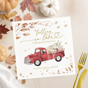 Verliefd worden op Herfst Baby shower Servet