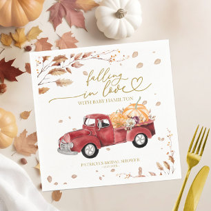Verliefd worden op Herfst Baby shower Servet