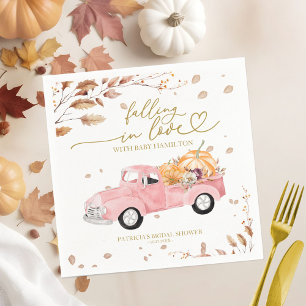 Verliefd worden op Herfst Baby shower Servet
