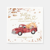 Verliefd worden op Herfst Baby shower Servet (Voorkant)