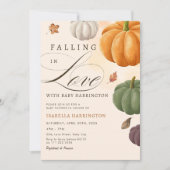 Verliefd worden op Herfst Pumpkin Baby shower Kaart (Voorkant)