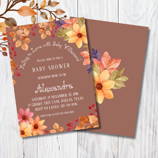Verliefd worden op het Baby shower van de herfst Kaart