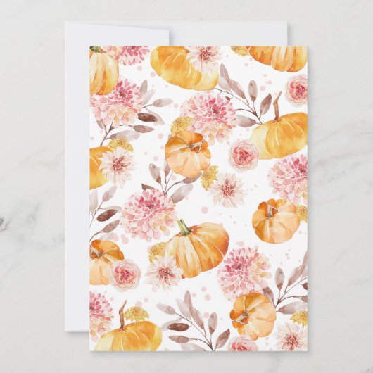 Verliefd worden op het Baby shower van de herfst Kaart (Achterkant)