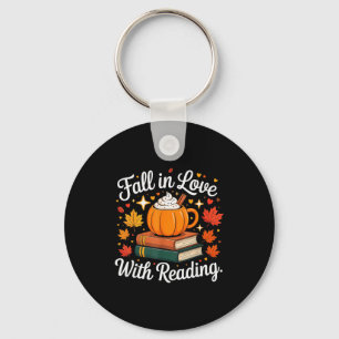 Verliefd worden op lezen herfst pompoen mok boek sleutelhanger