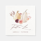 Verliefd worden op Pompoen Herfst Bruiloft Servet (Voorkant)